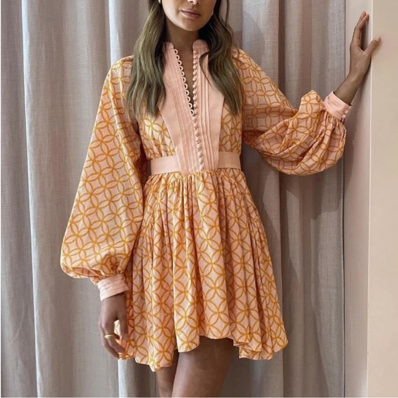 Bohemian Floral Print Button Down Dress - Picture 5 of 8